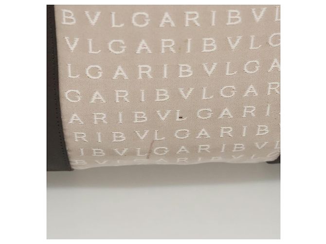 Bulgari BVLGARI Logo Mania Tote Bag aus Canvas Beige Auth BA1523 - Ansicht 4