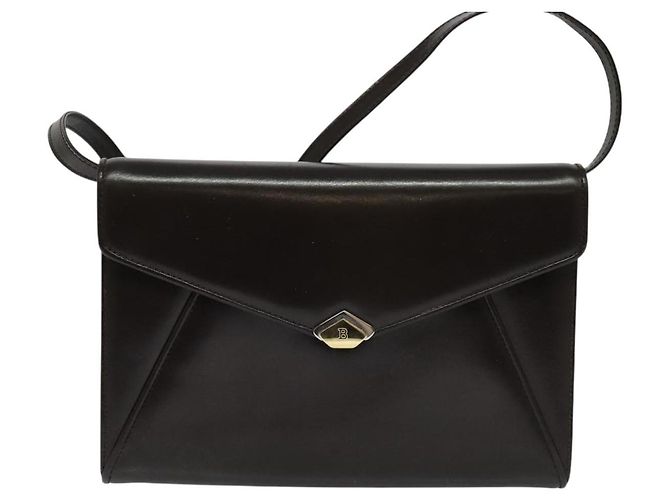 Borsa a Spalla BALLY in Pelle Marrone Scuro Oro Auth BA1161 D'oro - vista 2