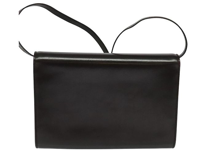 Borsa a Spalla BALLY in Pelle Marrone Scuro Oro Auth BA1161 D'oro - vista 3