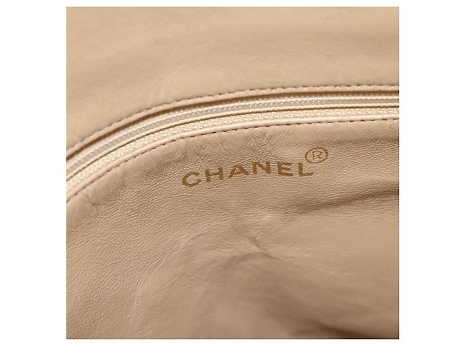 CHANEL Schultertasche aus Kaviarleder Beige CC Auth bs24445 - Ansicht 17