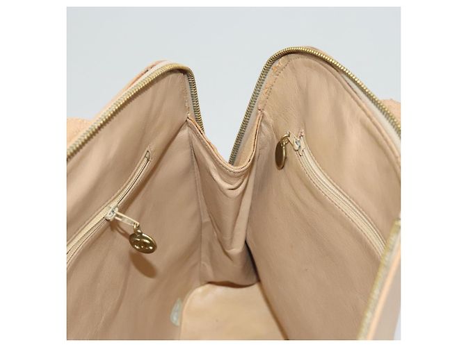 CHANEL Schultertasche aus Kaviarleder Beige CC Auth bs24445 - Ansicht 20