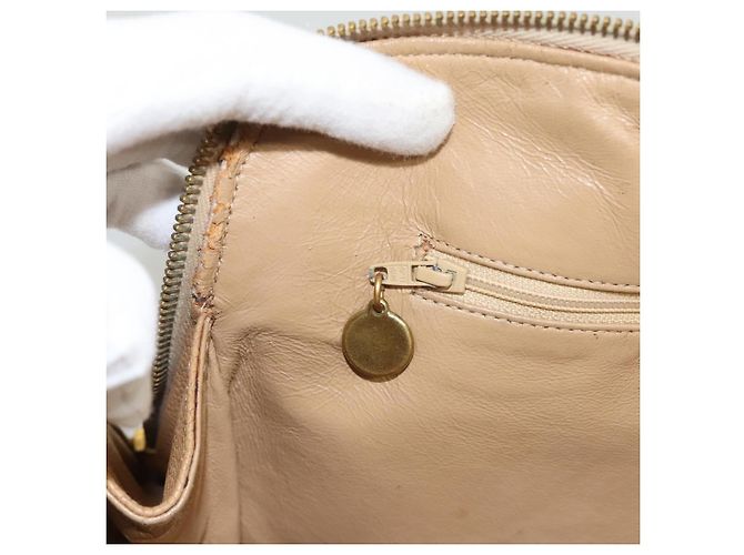 CHANEL Schultertasche aus Kaviarleder Beige CC Auth bs24445 - Ansicht 21