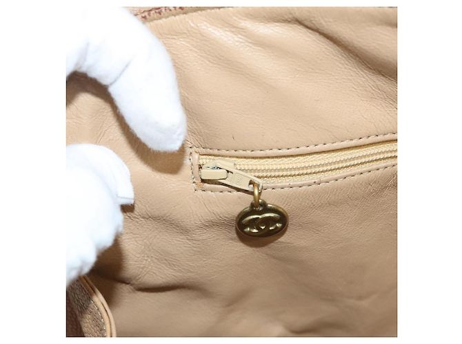 CHANEL Schultertasche aus Kaviarleder Beige CC Auth bs24445 - Ansicht 23
