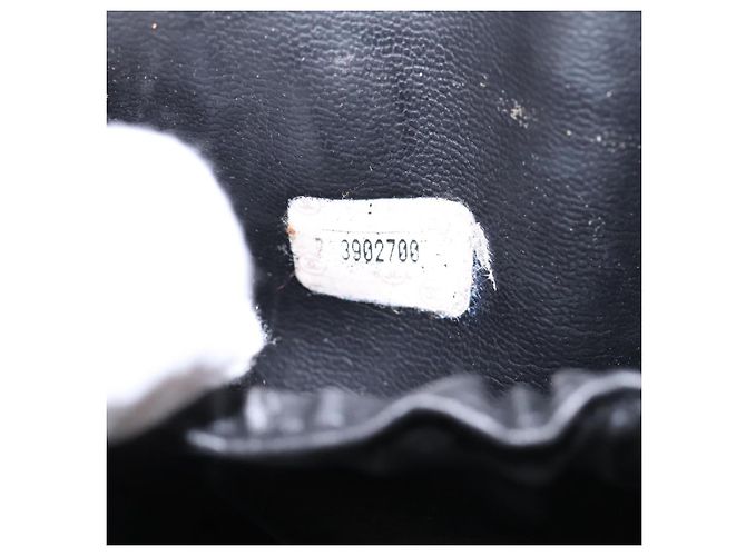 CHANEL COCO Marca Pouch Vanity Pelle Patinata Nera Oro CC Auth 118334 Nero D'oro - vista 23
