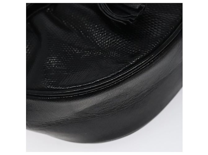 SAINT LAURENT Borsa a Spalla in Pelle Embossed Nera Oro Auth BA1084 Nero D'oro - vista 11