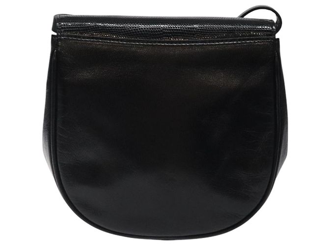 SAINT LAURENT Borsa a Spalla in Pelle Embossed Nera Oro Auth BA1084 Nero D'oro - vista 3