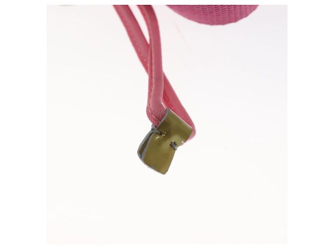 PRADA Borsa a mano in nylon rosa argento Auth ar13470 - vista 15