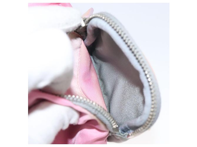 PRADA Borsa a mano in nylon rosa argento Auth ar13470 - vista 21