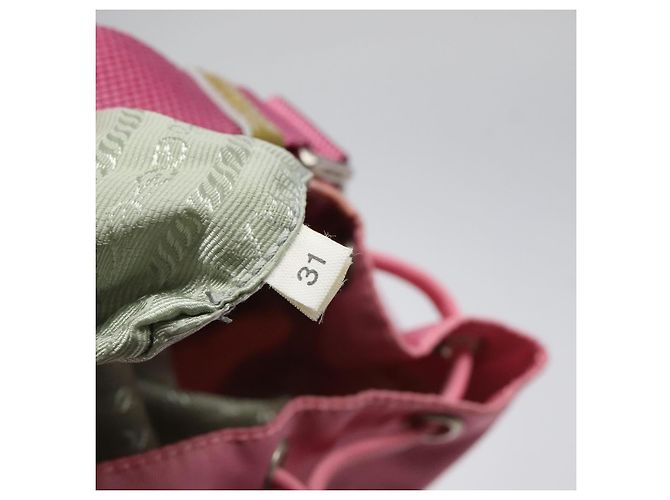 PRADA Borsa a mano in nylon rosa argento Auth ar13470 - vista 22