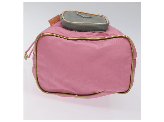 PRADA Borsa a mano in nylon rosa argento Auth ar13470 - vista 9