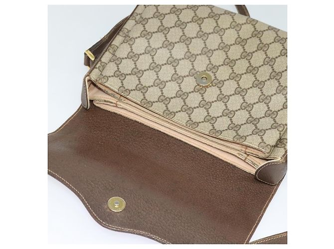 Borsa a spalla GUCCI GG Supreme Web Sherry Line PVC Beige 904 02 084 Auth BA1301 - vista 15