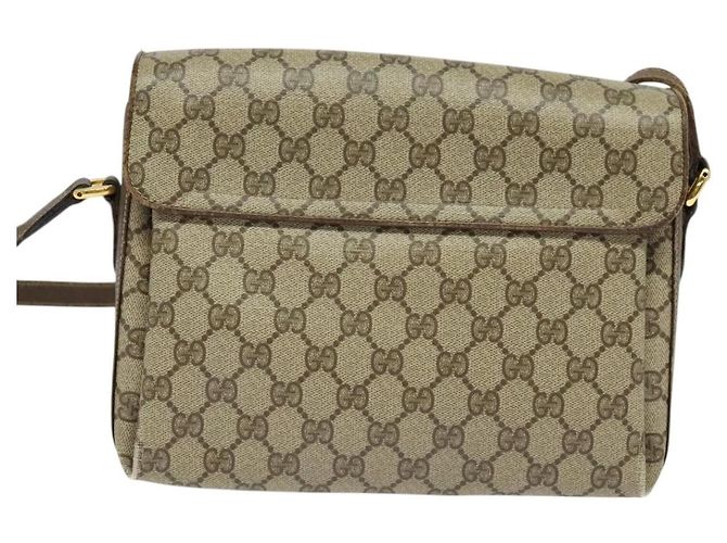 Borsa a spalla GUCCI GG Supreme Web Sherry Line PVC Beige 904 02 084 Auth BA1301 - vista 3