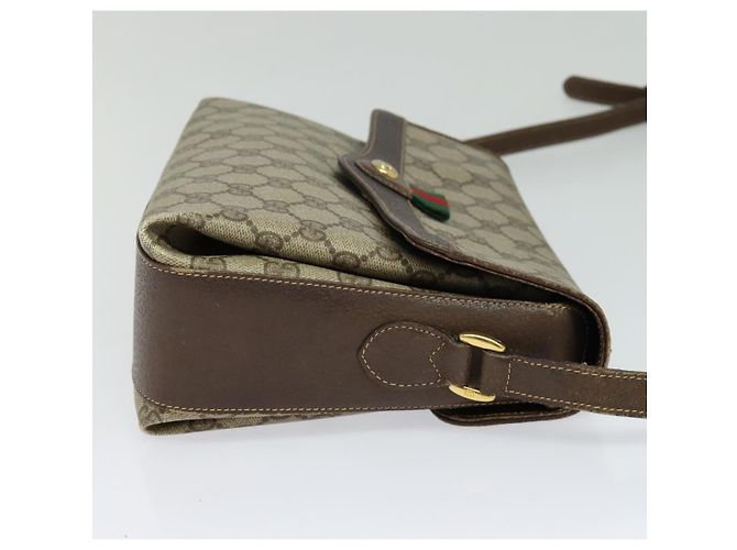 Borsa a spalla GUCCI GG Supreme Web Sherry Line PVC Beige 904 02 084 Auth BA1301 - vista 5