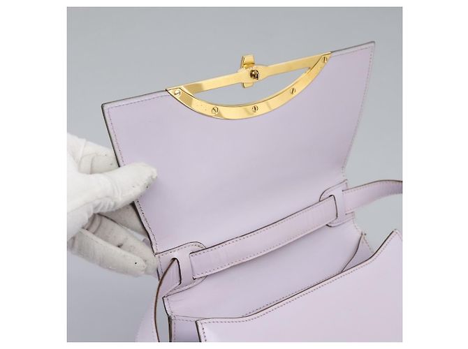 Céline Borsa a mano CELINE in pelle 2 vie viola oro Auth 120119 D'oro Porpora - vista 21