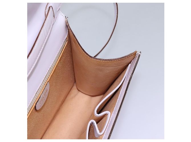 Céline Borsa a mano CELINE in pelle 2 vie viola oro Auth 120119 D'oro Porpora - vista 24