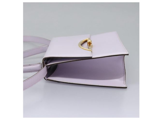 Céline Borsa a mano CELINE in pelle 2 vie viola oro Auth 120119 D'oro Porpora - vista 4