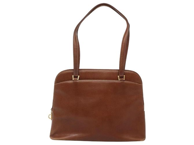 Salvatore Ferragamo Schultertasche aus braunem Leder mit Gold Auth bs24619 Golden - Ansicht 2
