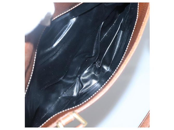 Salvatore Ferragamo Schultertasche aus braunem Leder mit Gold Auth bs24619 Golden - Ansicht 20