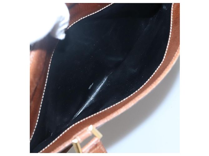 Salvatore Ferragamo Schultertasche aus braunem Leder mit Gold Auth bs24619 Golden - Ansicht 21