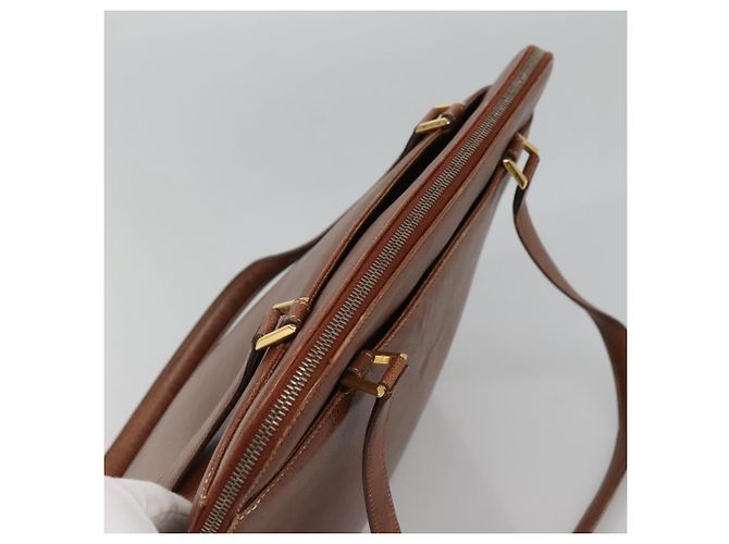 Salvatore Ferragamo Schultertasche aus braunem Leder mit Gold Auth bs24619 Golden - Ansicht 6