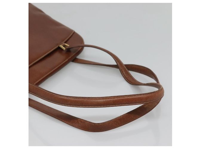 Salvatore Ferragamo Schultertasche aus braunem Leder mit Gold Auth bs24619 Golden - Ansicht 7