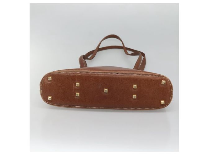 Salvatore Ferragamo Schultertasche aus braunem Leder mit Gold Auth bs24619 Golden - Ansicht 9