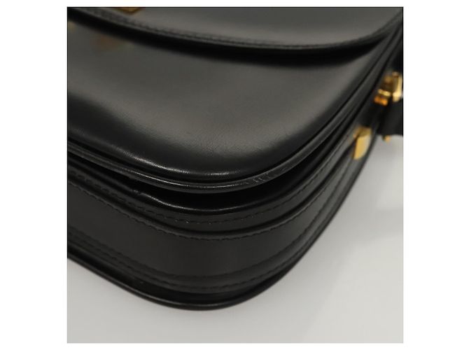 Borsa a Spalla BALLY in Pelle Nera Oro Auth BA1153 Nero D'oro - vista 11