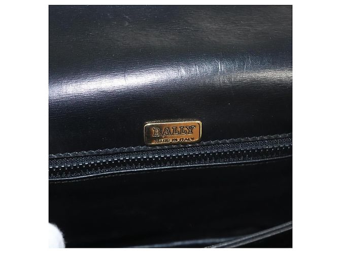 Borsa a Spalla BALLY in Pelle Nera Oro Auth BA1153 Nero D'oro - vista 15