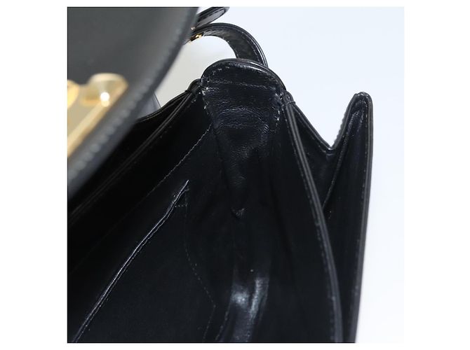 Borsa a Spalla BALLY in Pelle Nera Oro Auth BA1153 Nero D'oro - vista 17