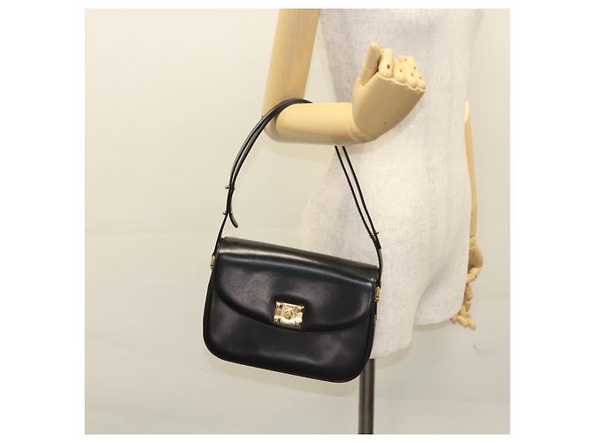 Borsa a Spalla BALLY in Pelle Nera Oro Auth BA1153 Nero D'oro - vista 24