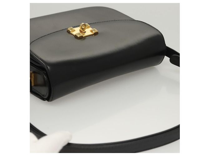 Borsa a Spalla BALLY in Pelle Nera Oro Auth BA1153 Nero D'oro - vista 6