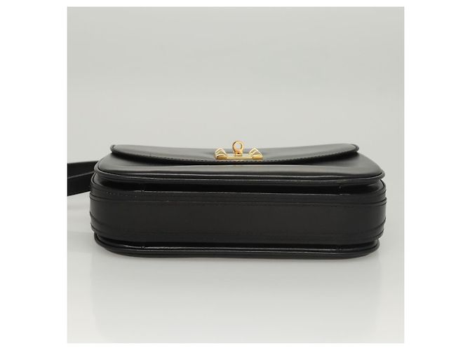 Borsa a Spalla BALLY in Pelle Nera Oro Auth BA1153 Nero D'oro - vista 9