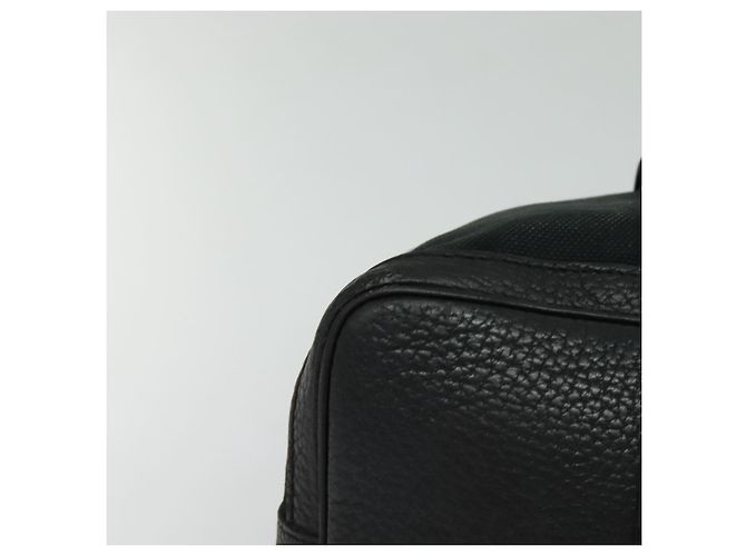 Hermès HERMES Petite Ceinture MM Hand Bag Canvas Black Silver Auth bs24658 Silvery - view 10