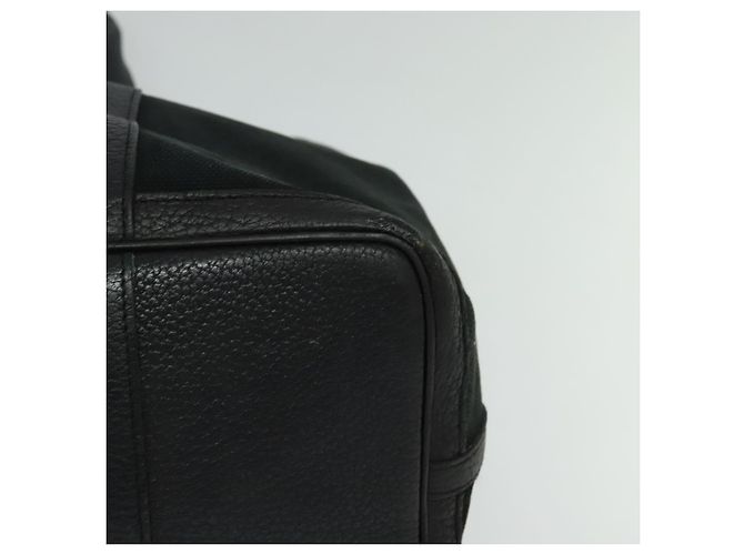 Hermès HERMES Petite Ceinture MM Hand Bag Canvas Black Silver Auth bs24658 Silvery - view 11