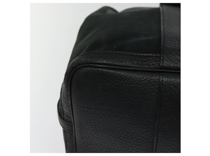 Hermès HERMES Petite Ceinture MM Hand Bag Canvas Black Silver Auth bs24658 Silvery - view 12