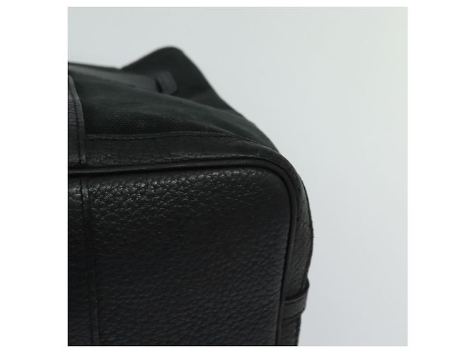 Hermès HERMES Petite Ceinture MM Hand Bag Canvas Black Silver Auth bs24658 Silvery - view 13