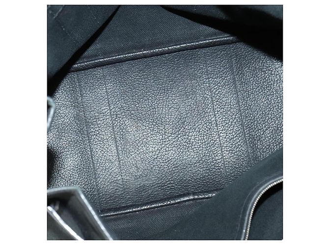 Hermès HERMES Petite Ceinture MM Hand Bag Canvas Black Silver Auth bs24658 Silvery - view 15