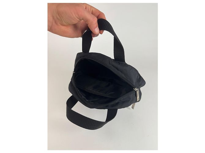 Vintage Courreges Polyester Tasche schwarz - Ansicht 3