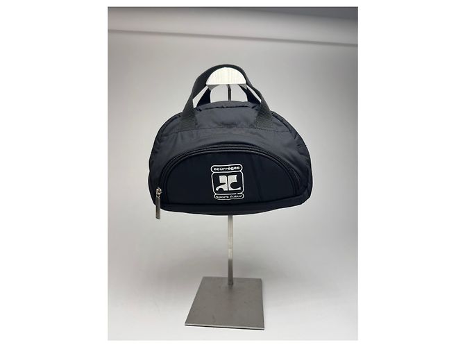 Vintage Courreges Polyester Tasche schwarz - Ansicht 4