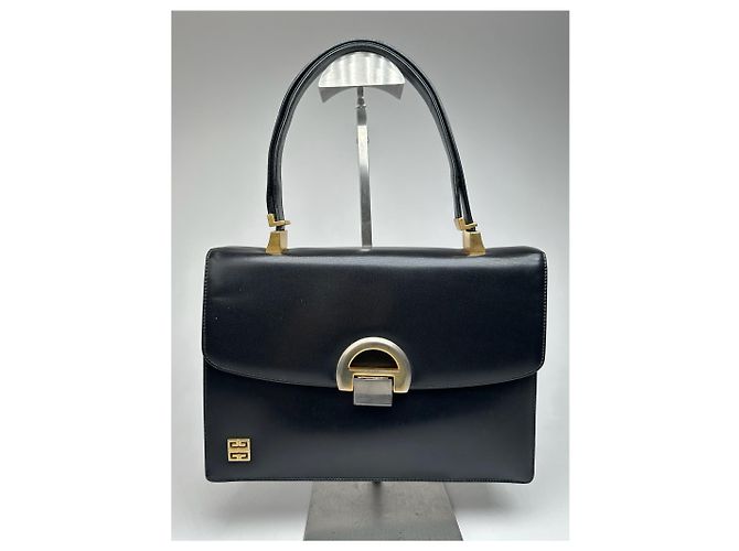 Vintage Givenchy 2Way Leder Tasche schwarz - Ansicht 15