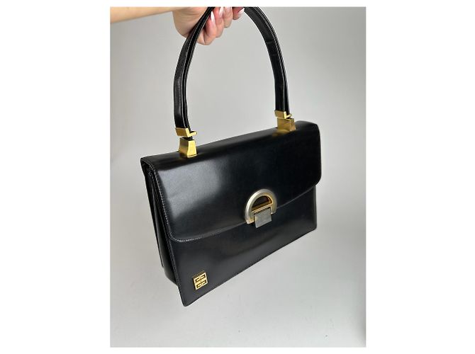Vintage Givenchy 2Way Leder Tasche schwarz - Ansicht 3