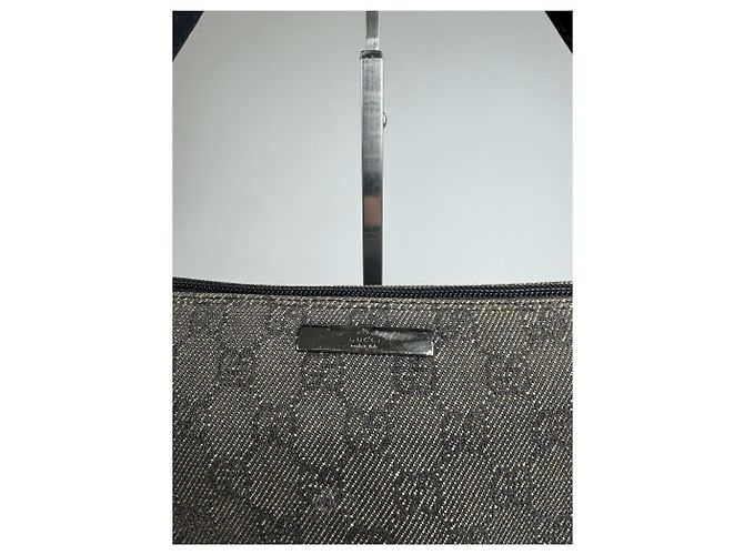 Vintage Gucci Monogramm Canvas Baguette Tasche schwarz - Ansicht 9