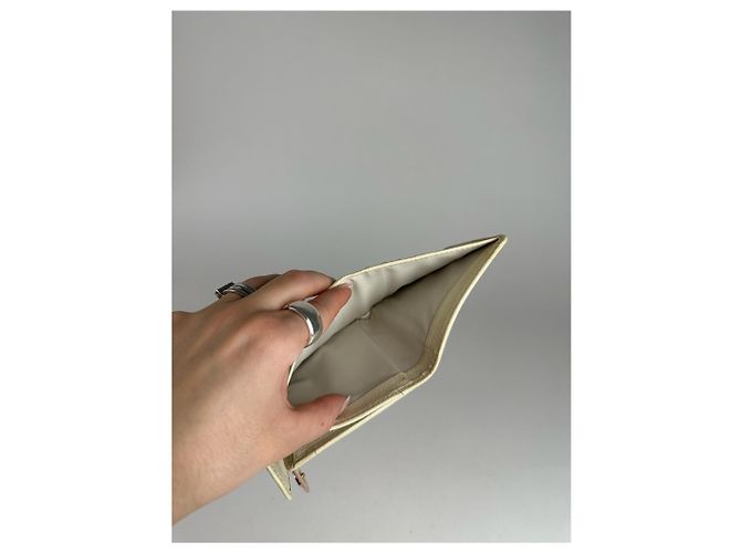 Céline Vintage Celine Macadam Monogram Canvas Leather Wallet pink white - view 5