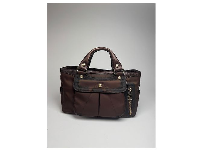Céline Vintage Celine Polyester Tasche braun - Ansicht 11