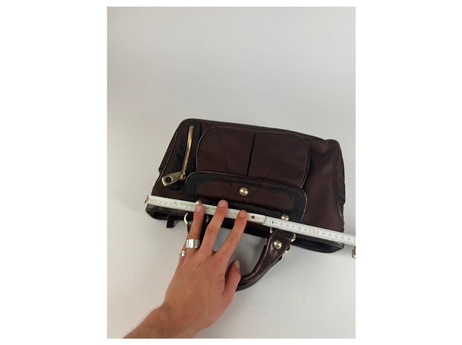 Céline Vintage Celine Polyester Tasche braun - Ansicht 4