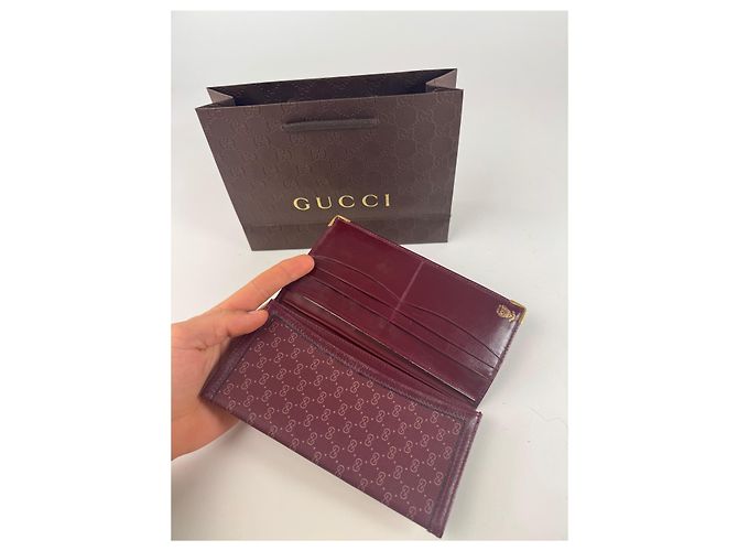 Vintage Gucci Leder-ID-Halter lila - Ansicht 9