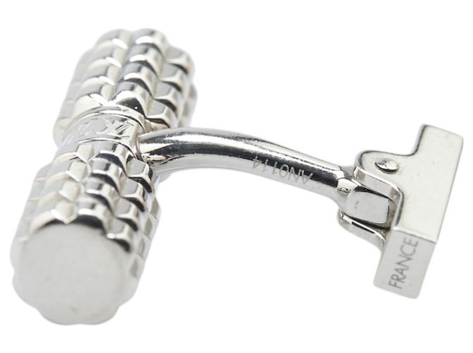 Gemelli in metallo argento Louis Vuitton - vista 4