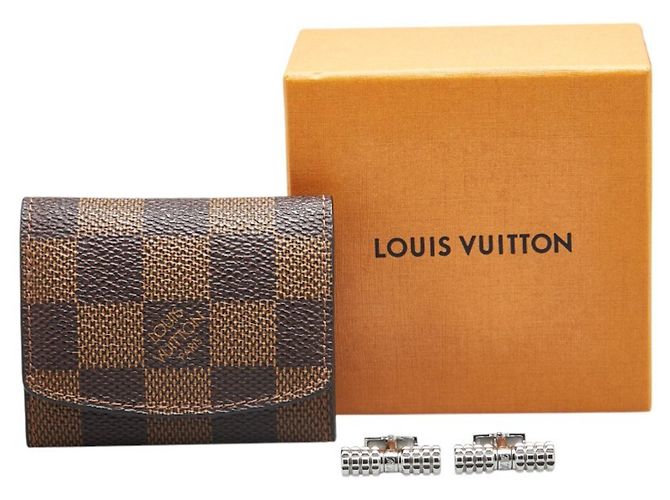 Gemelli in metallo argento Louis Vuitton - vista 7