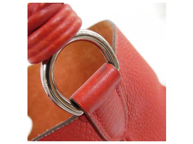 Hermès Borsa a Spalla Hermes Majoire GM 044729CK Rosso - vista 7