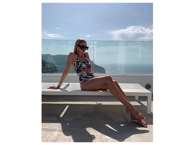 Chanel 2021 Coco Beach Badeanzug Schwarz Weiß Einteiler FR 40 - Ansicht 10